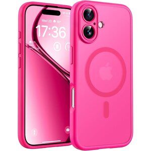 Hot Pink Iphone 17 Pro Max Full Camera Protection Translucent Matte Phone Case
